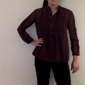 Madewell Maroon Blouse
